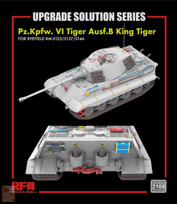 Ryefield model RM2105 1:35 Upgrade set for Kingtiger for RM5125/5137/5146