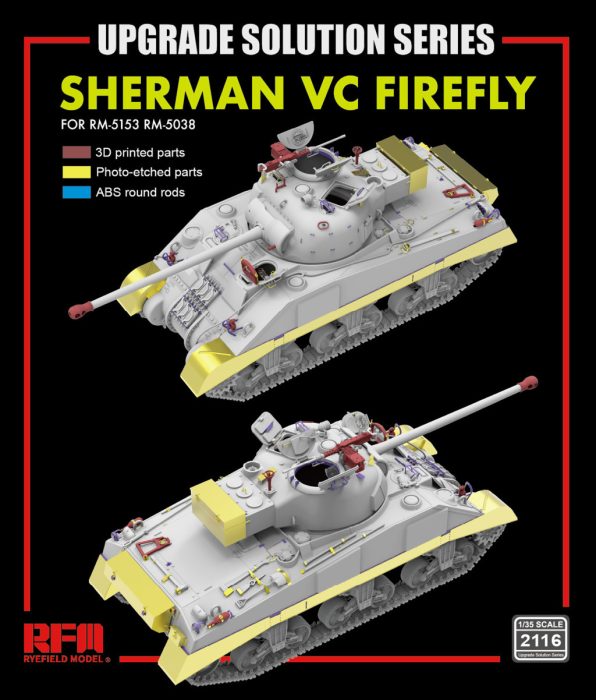 Ryefield model 1:35 Upgrade set for 5153/5038 Sherman vc firefly