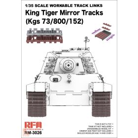 Ryefield model 3026 1:35 King Tiger Workable Mirror Tracks