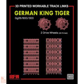   Ryefield model 3033 1:35 Gg26/800/300 Workable Tracks with Drive wheels for Kingtiger series (3D printed)