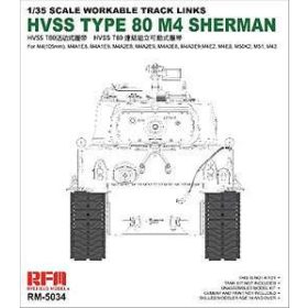 Ryefield model 1:35 Track Links for HVSS Type 80 M4 Sherman