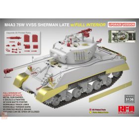   Ryefield model 5136 1:35 M4A3 76W VVSS Sherman late UPGRADE full interior