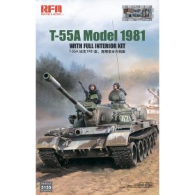   Ryefield model 1:35 T-55A Model 1981 Full Interior /workable tracks