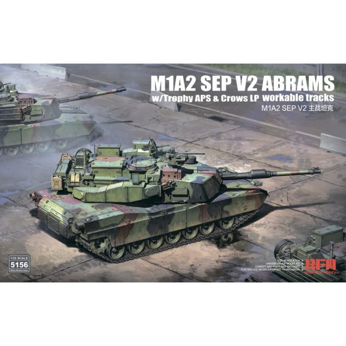 Ryefield model 1:35 M1A2 SEP V2 ABRAMS w/Trophy APS & Crows LP/workable tracks