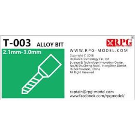 RPG Model tool - Alloy bit set 2.1mm-3.0mm