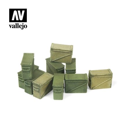 Vallejo SC221 Vallejo Scenics - Large Ammo Boxes 12,7 mm.