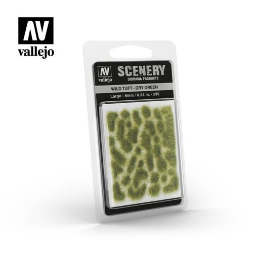 Vallejo Wild Tuft - Dry Green öntapadós realisztikus fűcsomók SC415