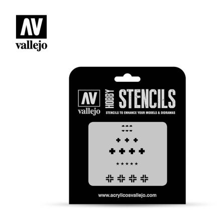 Vallejo Stencil - Assorted German WWII Tank Marks (ST-AFV001)