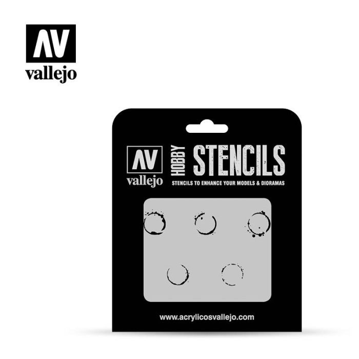 Vallejo Vallejo Stencil - Drum Oil Marks (ST-AFV002)