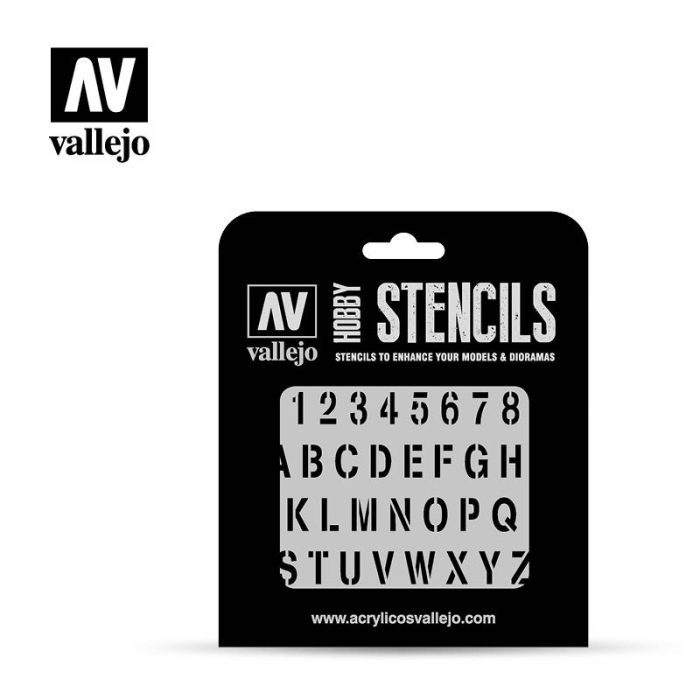 Vallejo Vallejo Stencil - Stamp Font (ST-LET002)
