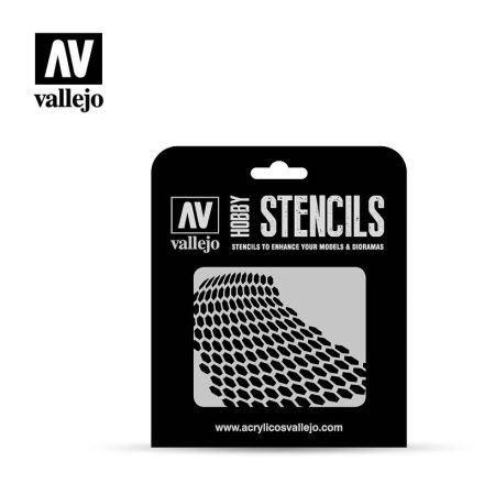 Vallejo Stencil - Distorted Honeycomb (ST-SF003)
