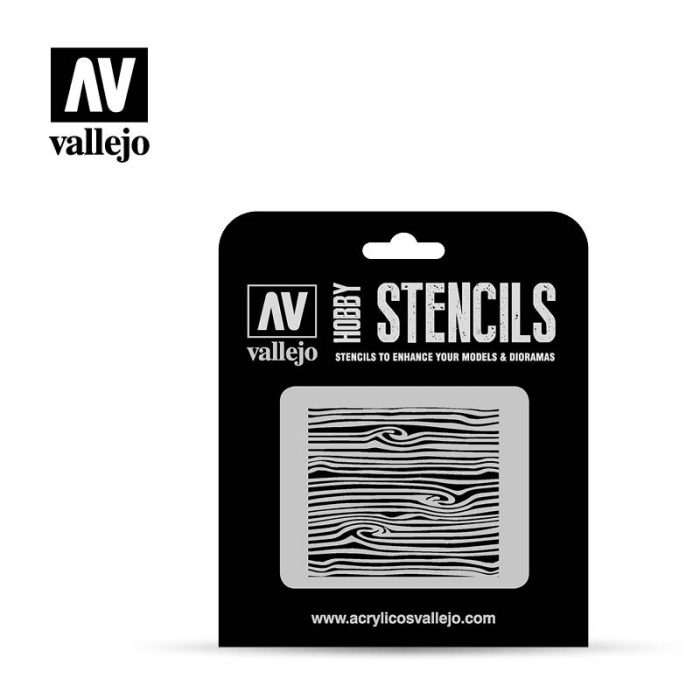 Vallejo Vallejo Stencil - Wood Texture 2 (ST-TX007)