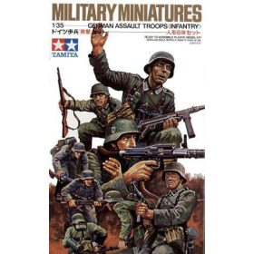 Tamiya 1:35 8 x German Assault Troops (WWII) figura makett