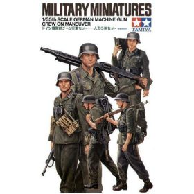   Tamiya 1:35 German Machine Gun Crew on maneuver (WWII) figura makett