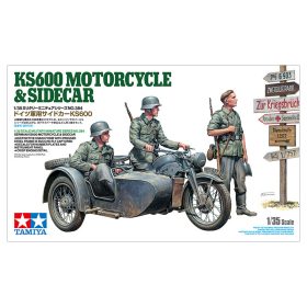 Tamiya 1:35 German Zundapp KS600 Motorcycle and Sidecar