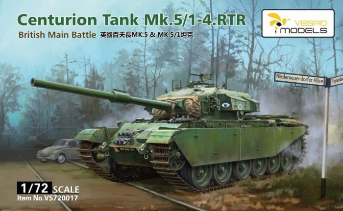 Vespid Models VS720017 1:72 Centurion Tank Mk.5/1-4.RTR British Main Battle