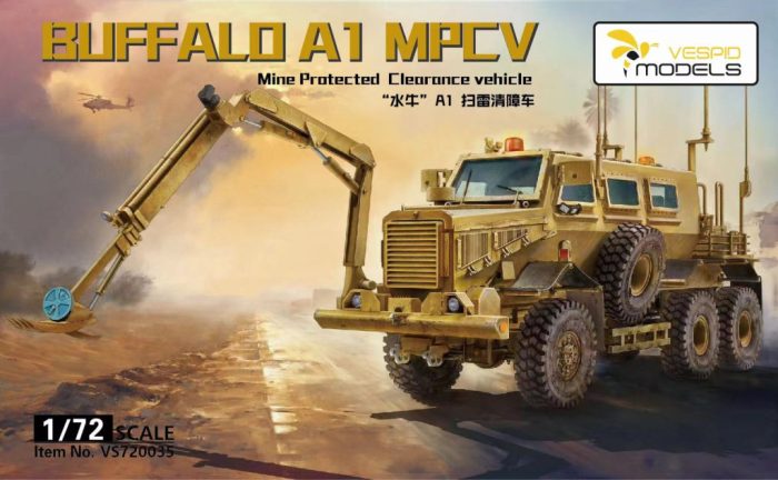 Vespid Models 1:72 BUFFALO A1 MPCV Mine Protected Clearance vehicle 3D printed parts